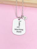 Silver Marching Band Bass Clarinet Charm Necklace or Keychain Gifts Idea Personalized Customized Made to Order Jewelry, D401