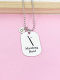 Silver Marching Band Bassoon Charm Necklace or Keychain Gifts Ideas Personalized Customized Made to Order Jewelry, D405