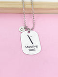 Silver Marching Band Bassoon Charm Necklace or Keychain Gifts Ideas Personalized Customized Made to Order Jewelry, D405