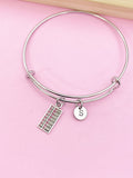 Silver Abacus Bookkeeping Charm Bracelet Gifts Ideas Personalized Customized Monogram Made to Order Jewelry, N1500