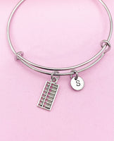 Silver Abacus Bookkeeping Charm Bracelet Gifts Ideas Personalized Customized Monogram Made to Order Jewelry, N1500