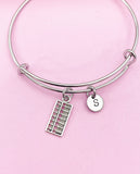 Silver Abacus Bookkeeping Charm Bracelet Gifts Ideas Personalized Customized Monogram Made to Order Jewelry, N1500