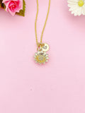 Gold Daisy Charm Necklace, Personalized Gifts, N1965