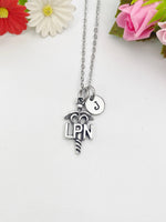 Silver Licensed Practical Nurse LPN Charm Necklace Personalized Customized Monogram Made to Order Jewelry, N1876B