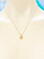 Gold TINY Diamond Shape Necklace Gifts Ideas, Personalized Customized Monogram Made to Order Jewelry, N5460