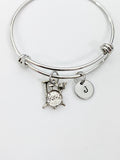 Silver Drum Set Bracelet Personalized Customized Monogram Made to Order Jewelry, N4787A