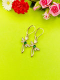 Gold Dragonfly with Flower Charm Earrings, N4172