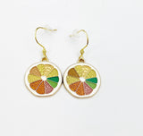 Gold Lemon Slice Charm Earrings Everyday Gifts Ideas, Personalized Customized Made to Order Jewelry, AN3221
