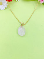 Gold Quartz Crystal Charm Necklace Personalized Customized Gemstone Monogram Made to Order Jewelry, N5448