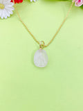 Gold Quartz Charm Necklace, N5448