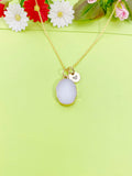 Gold Natural Quartz Charm Necklace, N5363