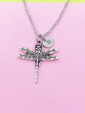 Silver Dragonfly Charm Necklace, DN56