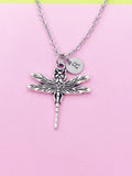 Silver Dragonfly Charm Necklace, DN56
