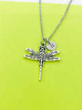 Silver Dragonfly Charm Necklace, DN56