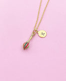 Gold Artist Paintbrush Charm Necklace, N3316