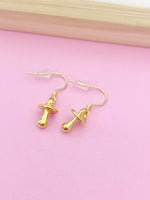 Gold Pacifier Charm Earrings New Mom Gifts Ideas Personalized Customized Made to Order Jewelry, AN2748