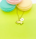 Gold or Silver Pig Charm Necklace Farmer Gift Ideas Personalized Customized Made to Order Jewelry, AN1504