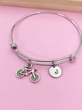 Bicycle Charm Silver Bracelet, Sport Gifts, N157A