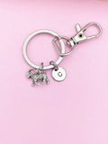 Goat Keychain, Initial Charm, Farmer Gift