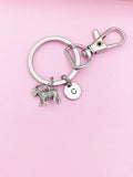 Goat Keychain, Initial Charm, Farmer Gift