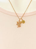 Gold Rose Gold or Silver Flying Eagle Charm Necklace Personalized Customized Made to Order Jewelry, CN348