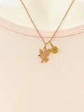 Gold Rose Gold or Silver Flying Eagle Charm Necklace Personalized Customized Made to Order Jewelry, CN348