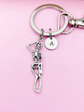 Silver Skeleton Charm Keychain Skeleton Halloween Gifts Idea Personalized Made to Order Jewelry, AN1245