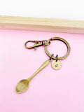 Bronze Kitchen Utensil Spoon Tableware Charm Keychain Gift Idea Personalized Customized Monogram Made to Order Jewelry, AN2663