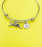 Silver Grasshopper Charm Bracelet Gifts Ideas Personalized Customized Monogram Made to Order Jewelry, AN309