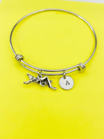 Silver Grasshopper Charm Bracelet Gifts Ideas Personalized Customized Monogram Made to Order Jewelry, AN309