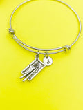 Silver Billiards Pool Table Snooker Charm Bracelet Gifts Ideas Personalized Customized Monogram Made to Order Jewelry, N5456