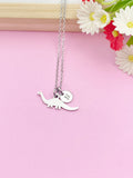 Silver Dinosaur Charm Necklace Paleontologists Paleontology Student Gift Idea Personalized Customized Jewelry N5229