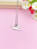 Silver Dinosaur Charm Necklace Paleontologists Paleontology Student Gift Idea Personalized Customized Jewelry N5229