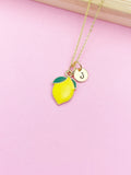 Gold Lemon Charm Necklace Girlfriends Birthday Gifts Ideas Personalized Customized Jewelry, AN4753