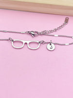 Silver Eyeglasses Charm Bracelet Optometrists Ophthalmologists Eye Doctor Medical School Student Gift Idea AN1413