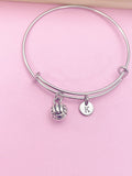 Silver Water Polo Charm Bracelet Water Polo Sport Gifts Ideas Personalized Customized Monogram Made to Order Jewelry, AN908