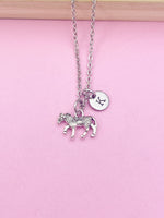 Silver Zebra Charm Necklace, N2886