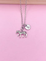 Silver Zebra Charm Necklace, N2886