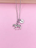 Silver Zebra Charm Necklace, N2886