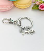 Manatee Keychain, Manatee Seal Sea Cow Ocean Fish Charm, Personalized Gift, N5156