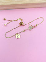 Gold Ballet Dance Girl Charm Bracelet Dance School Student Gift Idea Personalized Jewelry, BN1038