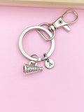 Silver Megaphone Cheerleader Charm Keychain Cheerleader Gifts Idea Personalized Made to Order Jewelry, AN5299