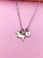 Silver Flying Pig Charm Necklace Farmer Pig Pet Gifts Idea Personalized Customized Jewelry, AN1743