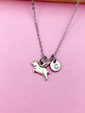 Silver Flying Pig Charm Necklace, Farmer Pig Pet Gifts, Personalized Customized Jewelry, N1743C