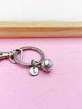 Silver Basketball Charm Keychain Basketball Team Gifts Idea Personalized Made to Order Jewelry, N2566