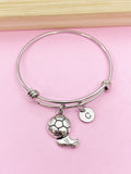 Soccer Ball Charm Bracelet, Personalized Initial, Soccer Team Gift