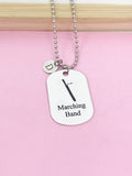 Silver Marching Band Bassoon Charm Necklace or Keychain Gifts Ideas Personalized Customized Made to Order Jewelry, D405