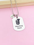Silver Marching Band Tuba Necklace or Keychain Gifts Ideas Personalized Customized Made to Order Jewelry, D408