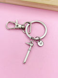 Silver Otoscope Charm Keychain, Audiology Medical Device Charm, Personalized Customized Jewelry, N773