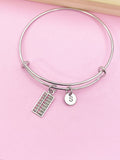 Silver Abacus Bookkeeping Charm Bracelet Gifts Ideas Personalized Customized Monogram Made to Order Jewelry, N1500